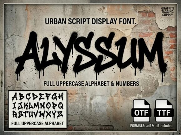 Alyssum: Unleashing Gritty Urban Energy in Graphic Design