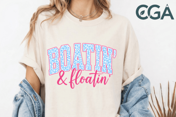 Boatin and Floatin Summer Retro PNG for Lake-Life Design