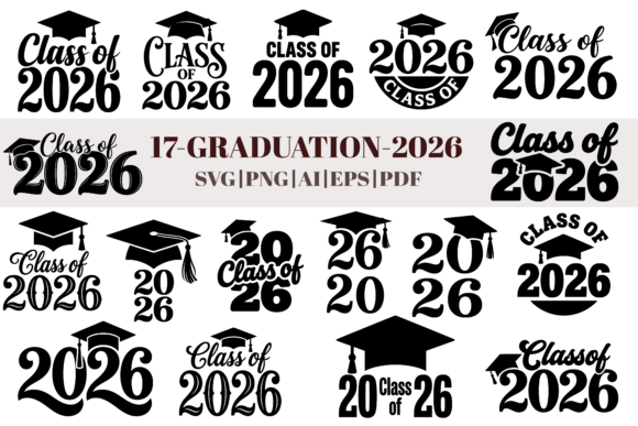Celebrate in Style: The Class of 2026 Graduation SVG Bundle