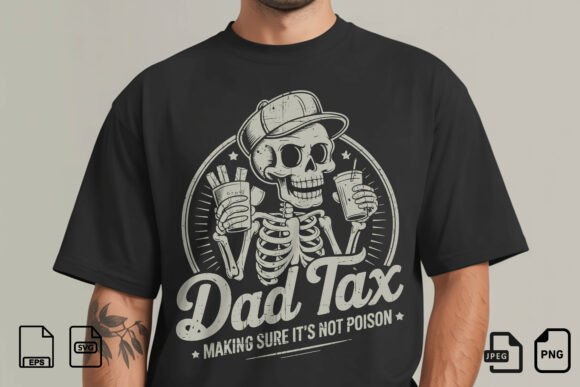 Dad Tax Skeleton SVG: A Vintage Design with Modern Appeal
