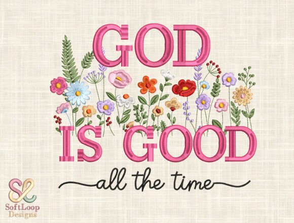 God is Good Embroidery: A Design Asset for Uplifting Branding