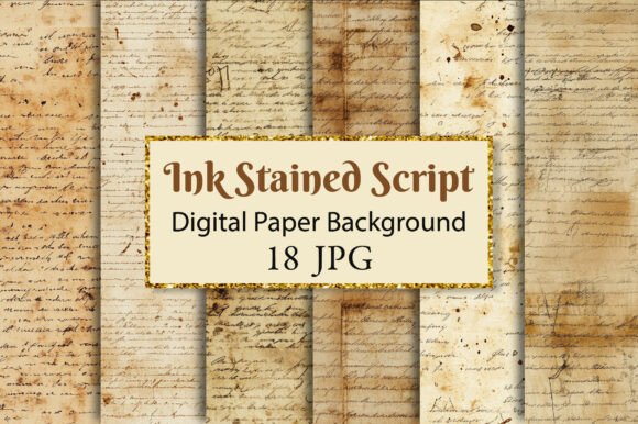 Ink Stained Script Junk Journal Paper: A Designer's Guide