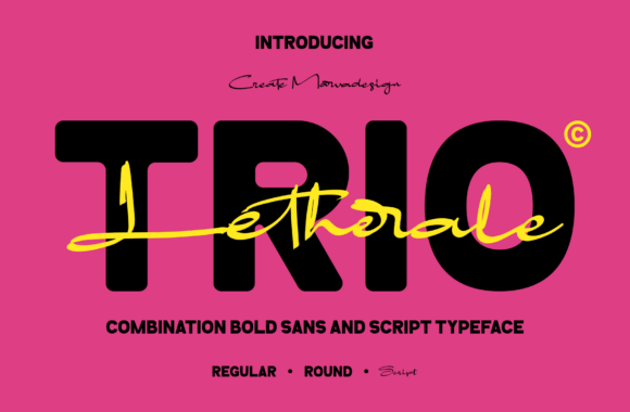 Letherale: A Font Trio for Modern Design