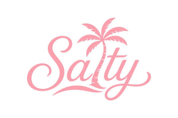Salty Pink Script: Coastal Summer Design