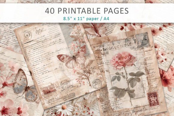 Shabby Chic Junk Journal Pages: Elevate Your Design Aesthetic
